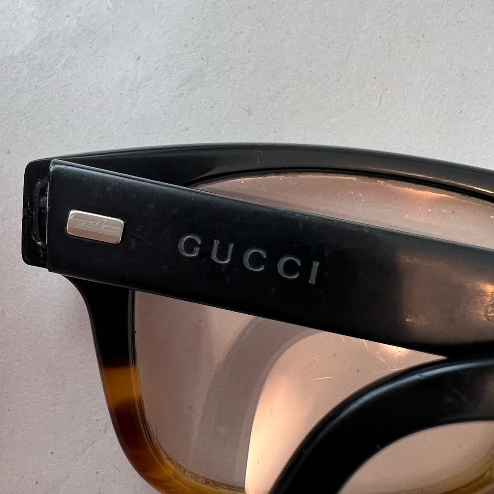 Gucci GG 1080 OHQ 150Plastic Square Oval Eyeglasses - Black Zebra - Picture 5 of 9
